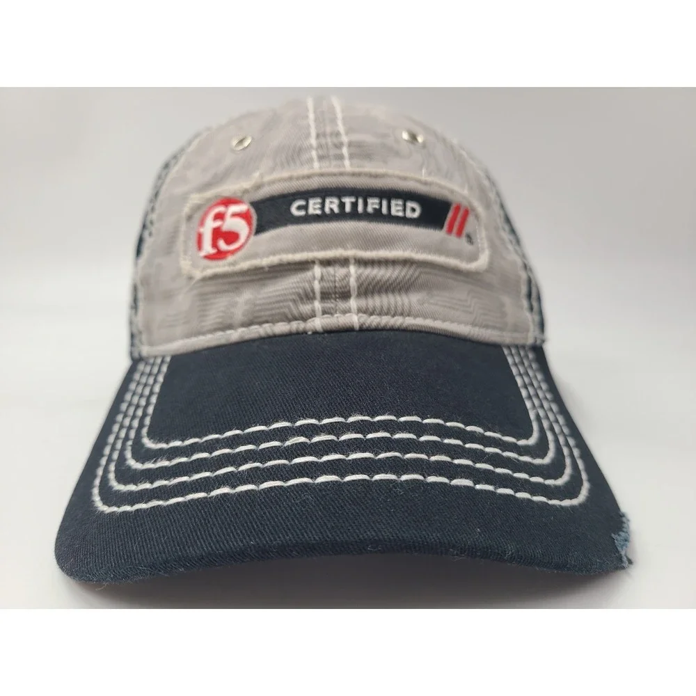 F5 Certified Distressed Strapback Adjustable Hat Cap Expert Men Women Gray Black